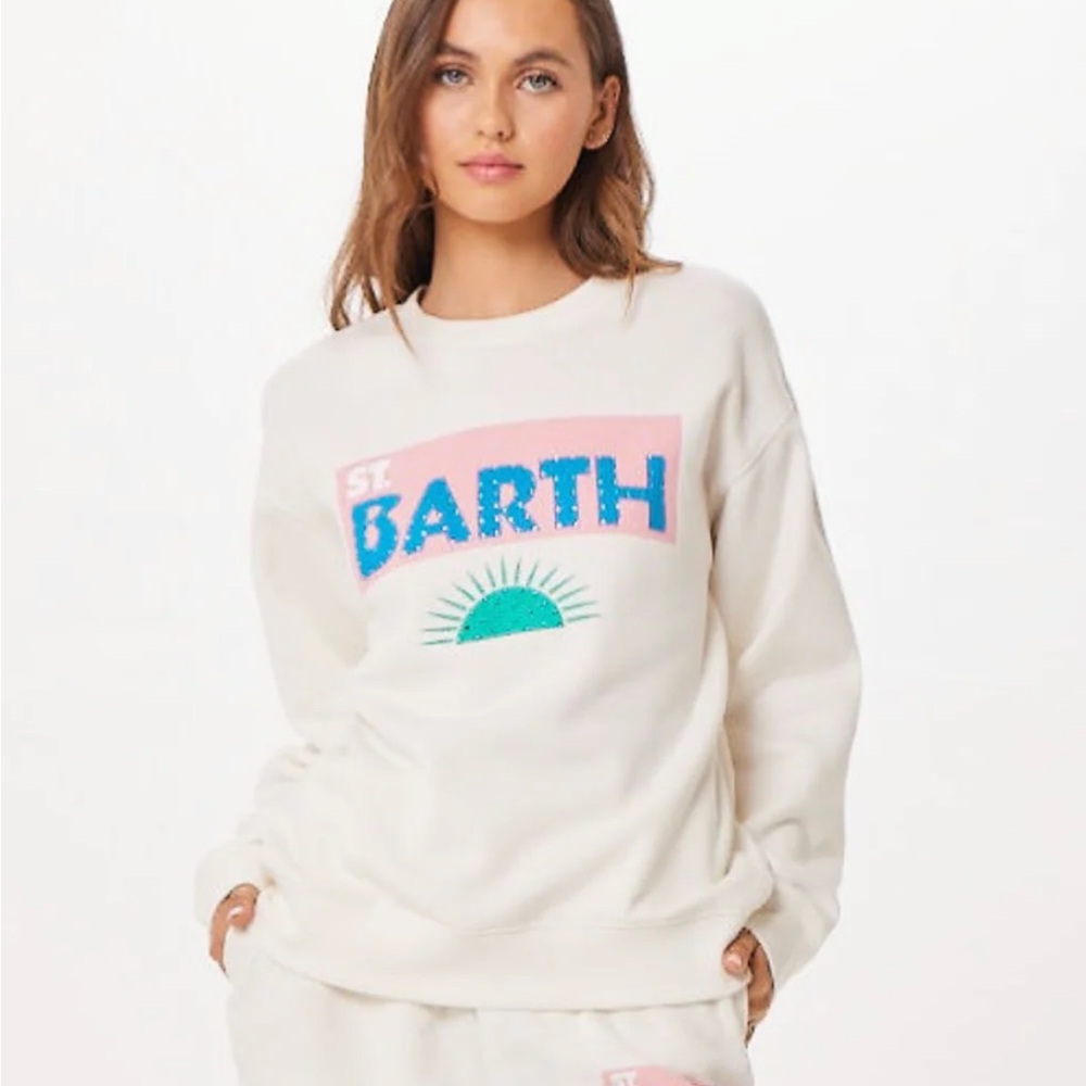 Vintage Havana St. Barth rhinestone Graphic Sweatshirt size L NWOT